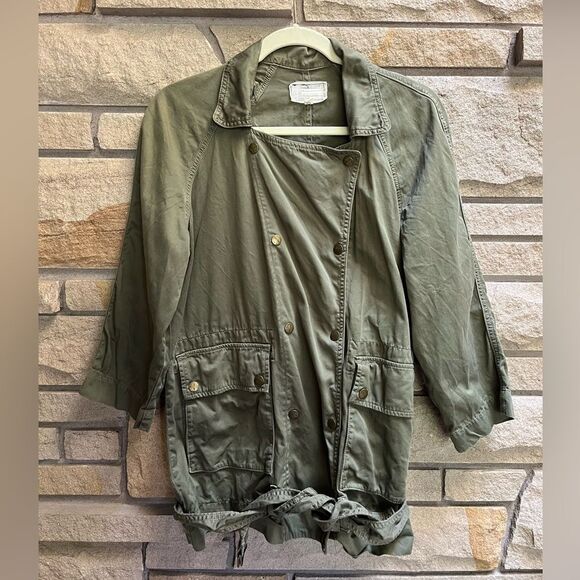 Current/Elliott the Infantry Jacket Army Green Utility Celeb viral size 0 xs Y2K - Picture 6 of 14